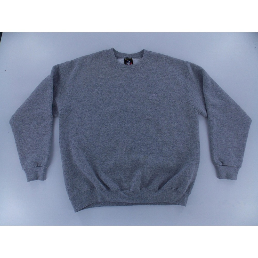 USA Olympic Sweatshirt Crewneck 90s Vintage Mens Large Gray‎ JCPenney Exclusive